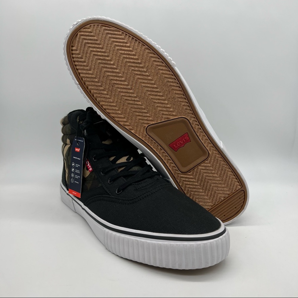 Levi’s Men’s Black / Camo High Top Sneakers - Picture 3 of 9
